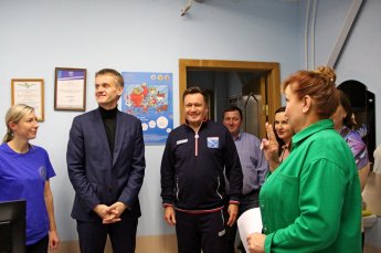 МАУ "ФОК "Свирь" посетил председатель комитета по физической культуре и спорту Ленинградской области Вячеслав Комаров 