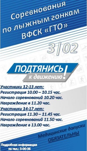 Соревнования по лыжным гонкам ВФСК "ГТО"
