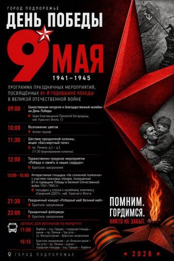 ПРОГРАММА ПРАЗДНИЧНЫХ МЕРОПРИЯТИЙ, ПОСВЯЩЁННЫХ 81-Й ГОДОВЩИНЕ ПОБЕДЫ В ВЕЛИКОЙ ОТЕЧЕСТВЕННОЙ ВОЙНЕ